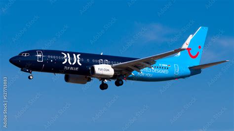 Tui Boeing 737 800 Airplane Tui Blue Special Livery Stock Photo