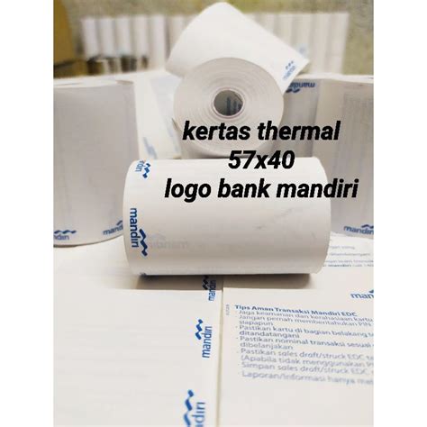 Jual Kertas Struk Thermal Paper Rol X X Logo Bank Mandiri