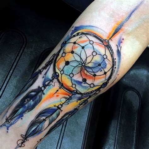 Watercolor painting technique is a method of making sketches, when colors dissolve in water and form a transparent, suspended matter, creating subtle transitions of colors, as well as the effect of lightness and airiness. Watercolor Dreamcatcher Tattoo Designs, Ideas and Meaning ...