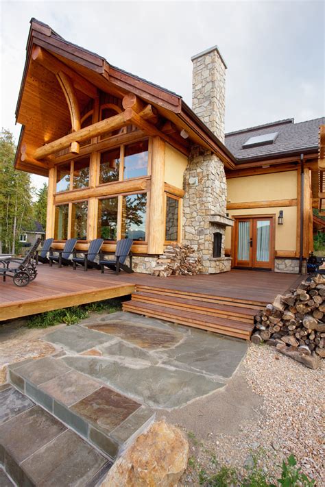Exterior Shots Of Log Homes From Traditional Log Homes Contemporary