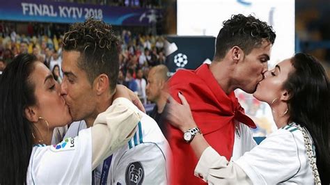 Cristiano Ronaldo Celebrates Real Madrid Win With Kiss For Girlfriend Georgina Rodriguez Youtube
