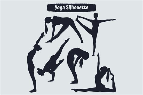 Yoga Silhouettes Illustration Vector Graphic By Adopik · Creative Fabrica