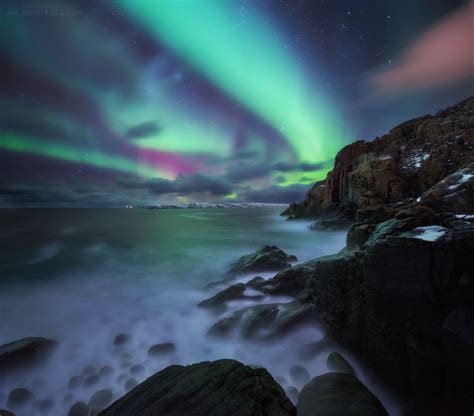 Landscapes Illuminated By The Northern Lights In Teriberka · Russia