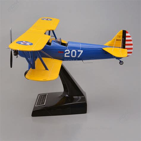 Custom Built Boeing Pt 13 Stearman Model Airplane With A Detailed