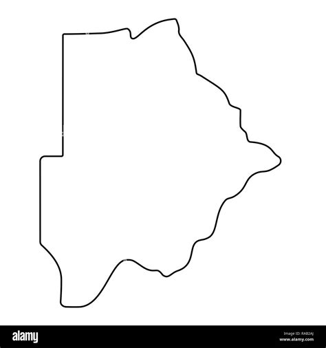 Map Of Botswana Outline Silhouette Of Botswana Map Illustration Stock Photo Alamy