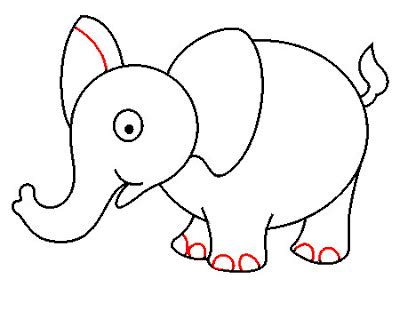 10 gambar sketsa gajah paling mudah bagus clipart portal. Langkah Menggambar Gajah | Menggambar Asik