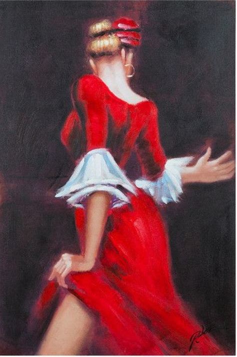 Portrait Woman Flamenco Dancer Painting Oil Painting On Canvas Etsy
