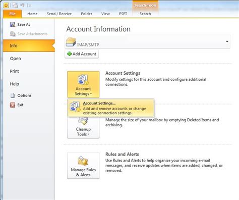Set Secure Mail Settings In Outlook 2010 Hostdime Resources