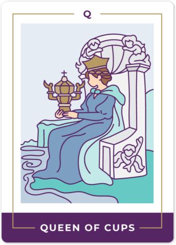 Queen Of Cups Tarot Card Meanings Biddy Tarot