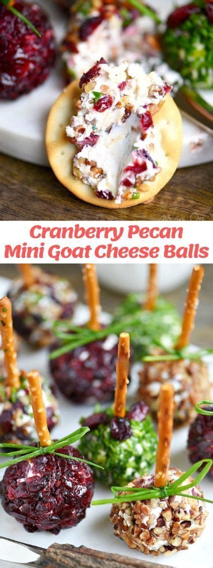 Make Sure To Add These Delicious Cranberry Pecan Mini Goat Cheese Balls