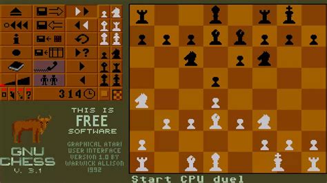 Atari St Gnu Chess Gnuchess Other Graphics Version In Low Resolution By