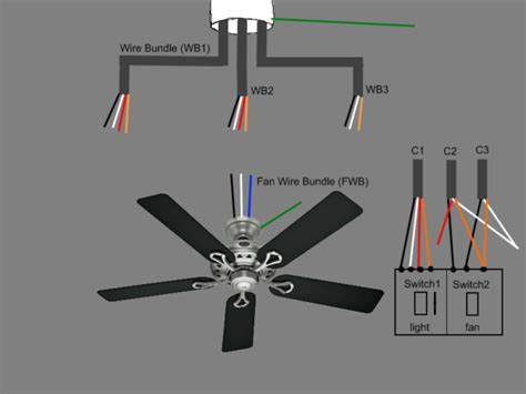 The purpose of having the two switches is that one controls the lights on the ceiling fan, while the other controls the speed. How To Wire A Ceiling Fan To Two Wall Switches
