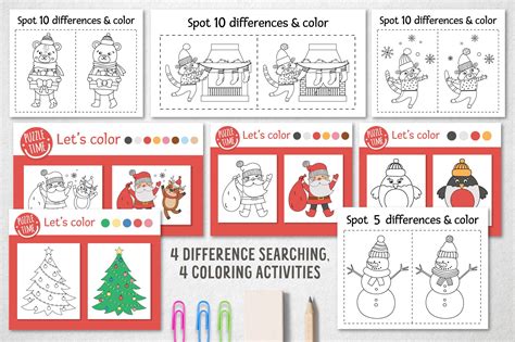 Merry Christmas Coloring Games 998549 Educational Design Bundles