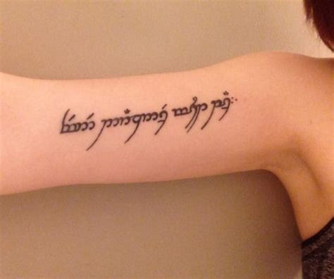 Even Darkness Must Pass Written In Elvish Lotr Tattoo Inspirational Tattoos Pretty Tattoos