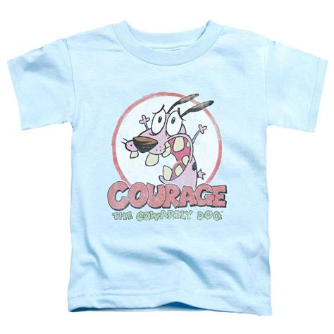 Courage The Cowardly Dog Vintage Courage Ss Toddler Tee Light Blue