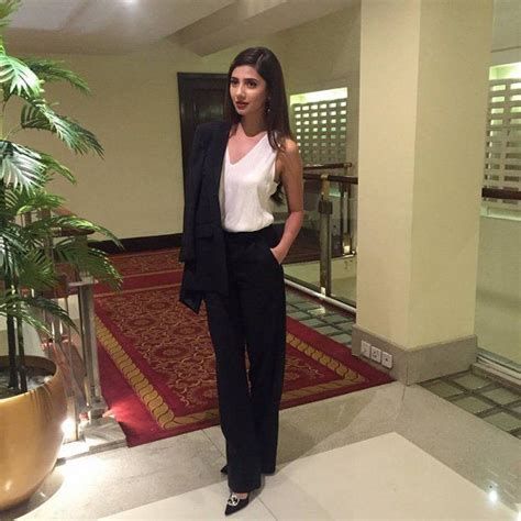 Mahira Khan In A Sleek Pinstripe Republic Womens Wear Suit Paired With