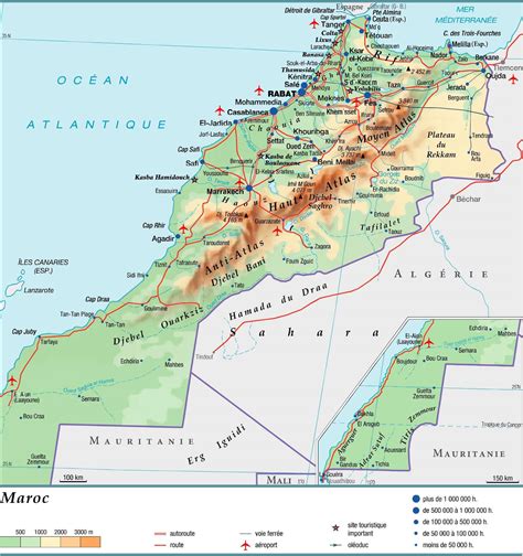 Carte Du Sahara Occidental Plusieurs Cartes Du Pays En Afrique