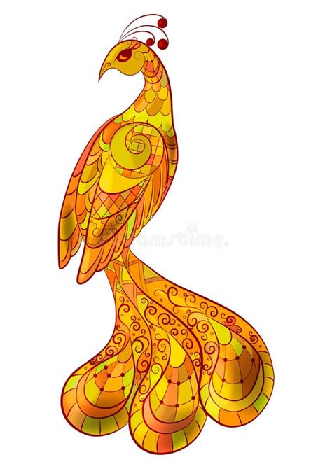 Golden Bird Stock Vector Illustration Of Black Feathers 135834911