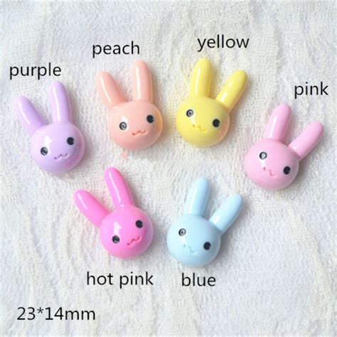 5 10 20 50pcs Resin Rabbit Kawaii Miniature Bonny Cabochon Etsy