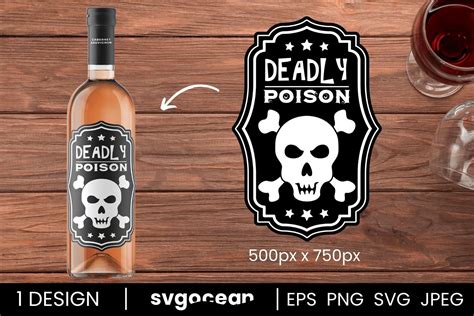 Deadly Poison Bottle Labels Svg By Svgocean Thehungryjpeg