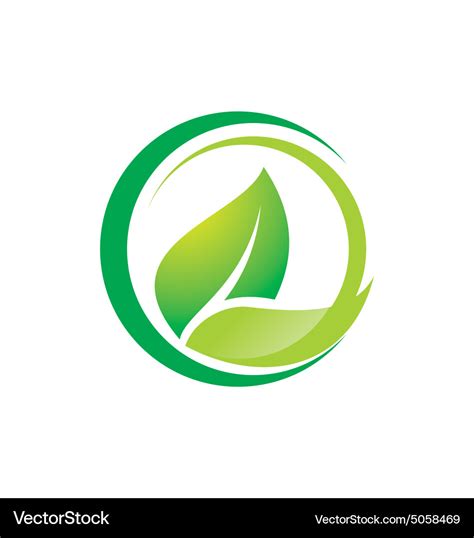 Leaf Organic Bio Logo Royalty Free Vector Image