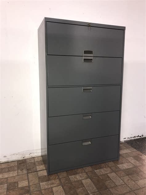 Go to the steelcase website for more information. 5 Drawer Lateral Filing / Storage Cabinet Graphite ...