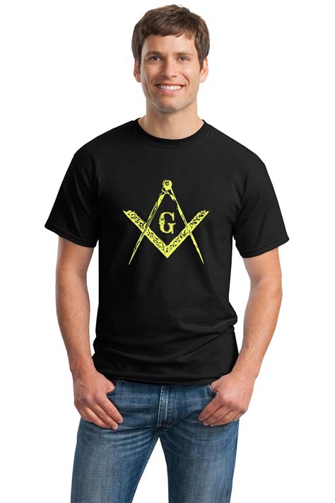 Freemason Square And Compass Adult Unisex T Shirt Freemasonry Masonic Symbol Te Ebay