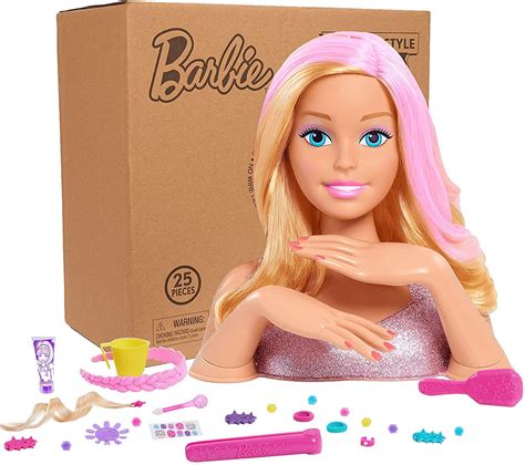 Shop Barbie Deluxe Styling Head Blonde Brown At Artsy Sister Barbie Makeup Barbie Styling