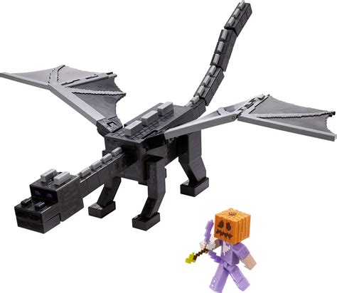 Mattel Minecraft End Battle Ender Dragon Vs Steve Mini Figures Set