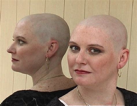 pin by leslee on bald by choice punishment haircut bald look bald women