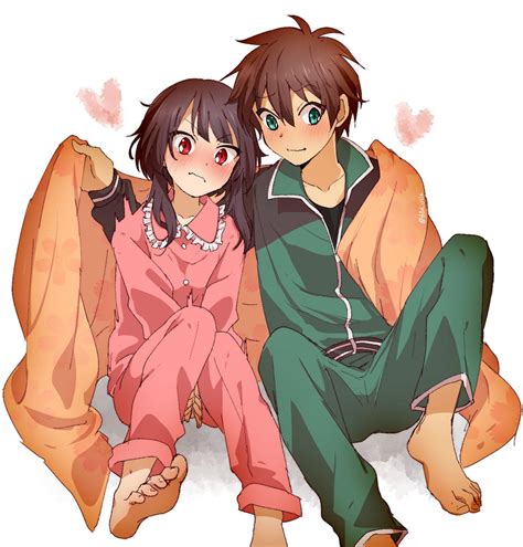 Megumin And Kazuma Staying Warm Konosuba