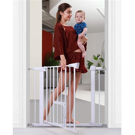 Keep your baby or pet safe. Cumbor 37.8." Auto Close Safety Baby Gate, Extra Tall ...