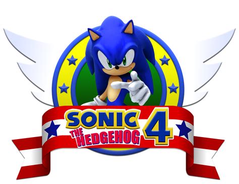 Sonic - Sonic 4 The Hedgehog Logo 2 PNG Imagens e Moldes.com.br png image