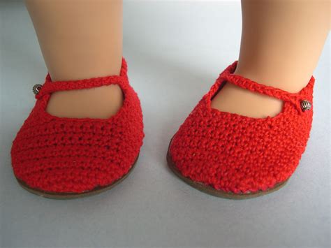 American Girl Crochet Doll Shoes Made From A Modified Infant Pattern To Fit 18 American Girl