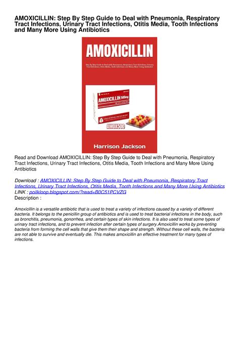 Pdf Kindle Download Amoxicillin Step By Step Guide To Deal With Pneumonia Amoxicillin Step