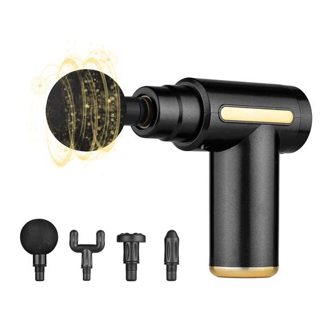 Black Massage Torch Mini Fascia Massager 6 Levels Muscle Soreness Relieves For Athletes Fitness