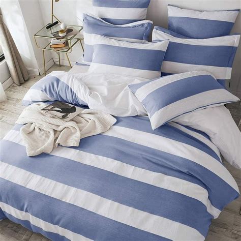 Amazon basics reversible microfiber comforter. UMI. Essentials 100% Cotton Yarn Dyed Duvet Cover Set with ...