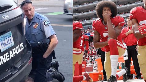 minneapolis george floyd video compares to kaepernick taking a knee another eric garner i can