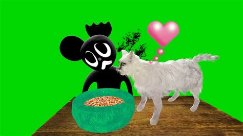 Download cat cartoon stock photos. Cartoon Mouse Love Cat !! Green screen [ trevor henderson ...