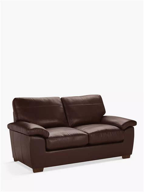 John Lewis And Partners Camden Medium 2 Seater Leather Sofa Dark Leg