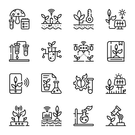 Pack Of Bio Science Line Icons 9204531 Vector Art At Vecteezy