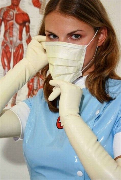 Latex Gloves Rubber Gloves Operating Room Nurse Pvc Apron Beautiful