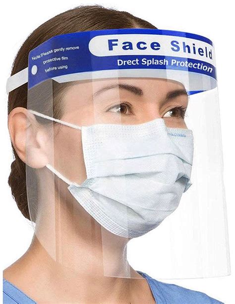 Full Face Shield Protective Isolation Mask Clear Face Mask Ppe Etsy