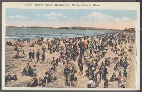 Beach Looking Towards Beachmont Revere Beach Ma Postcard Ca 1915