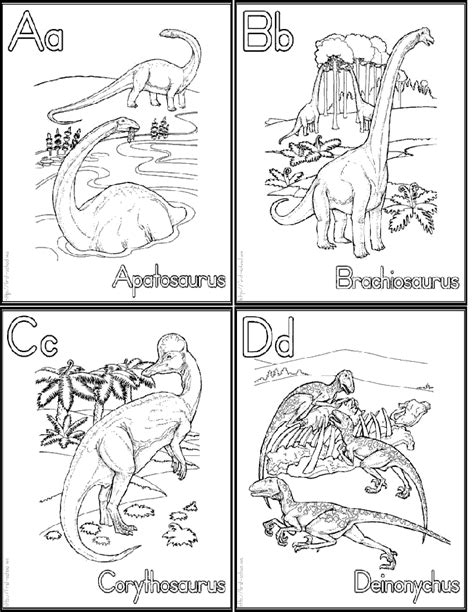Dinosaur alphabet coloring flash cards Link for whole set is here: http