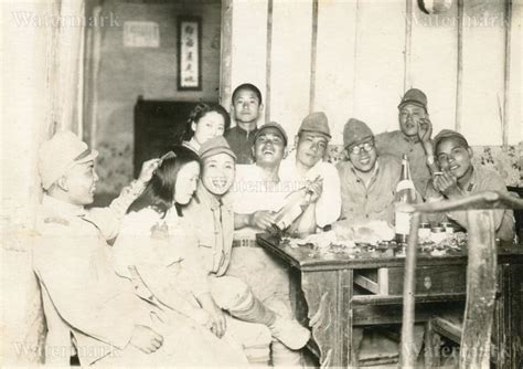 Modern Reprint Wwii Photo Chinese Comfort Women With Japanese Soldiers