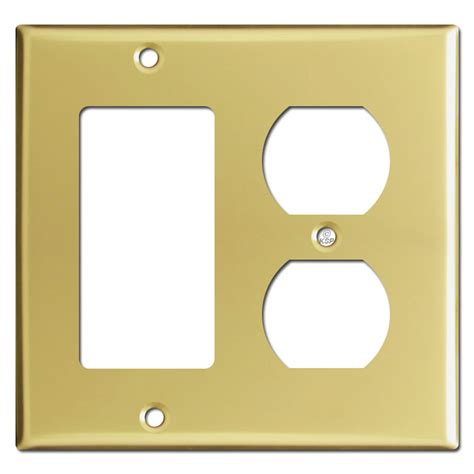 Single Toggle Double Decora Switch Plates Polished Brass