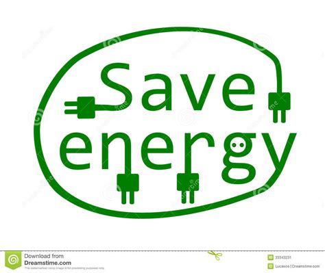 Save Energy Stock Image Image 33343231