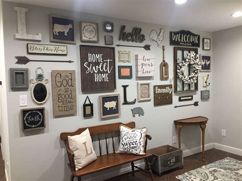 Display your unforgettable photos in our farmhouse collage picture frame! Rustic Gallery Wall Ideas Photo Displays https ...