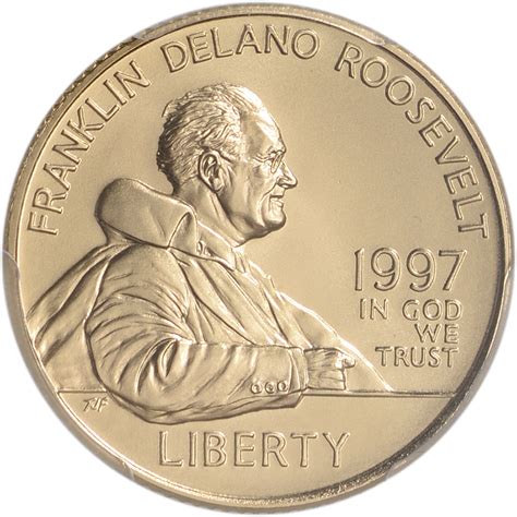 1997 W Us Gold 5 Franklin Delano Roosevelt Commemorative Bu Pcgs